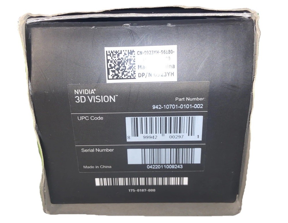 NVIDIA 3D Vision Wireless Glasses Active Shutter Model 942-10701-0001-002