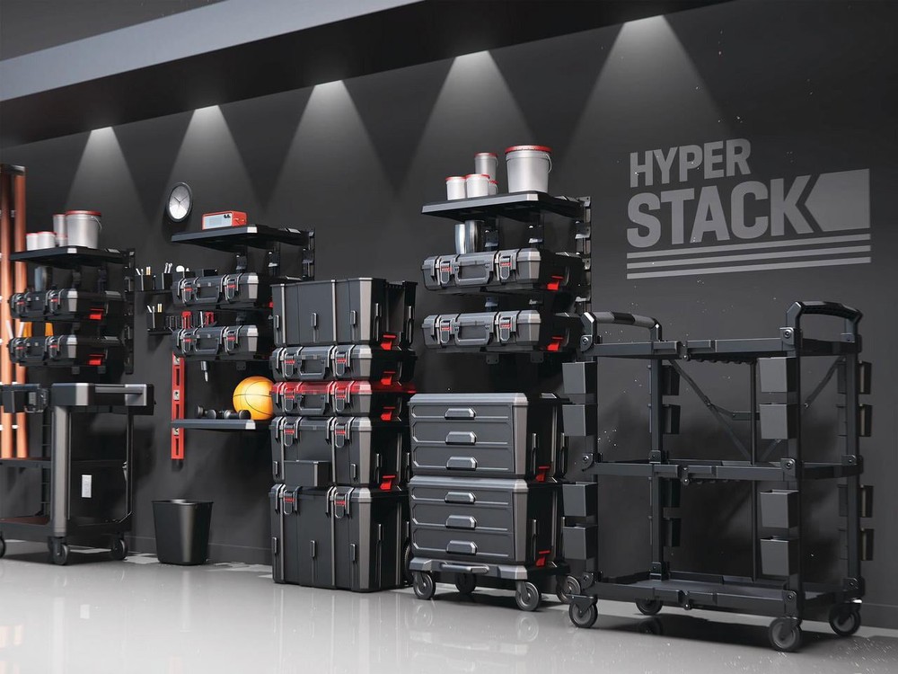 Hyper Tough Hyper Stack 32-Inch Wall Storage System, 6-Piece Set