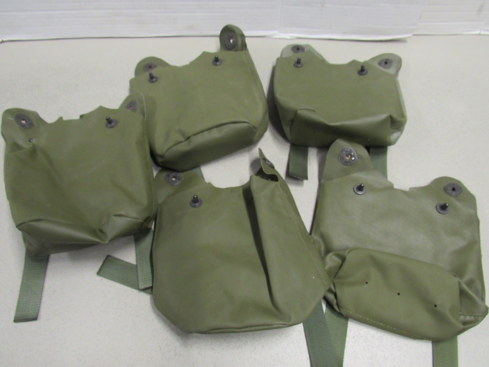Danish M/45-59 Web Gear Canteen Cover Rubberized New Old Stock OD Green