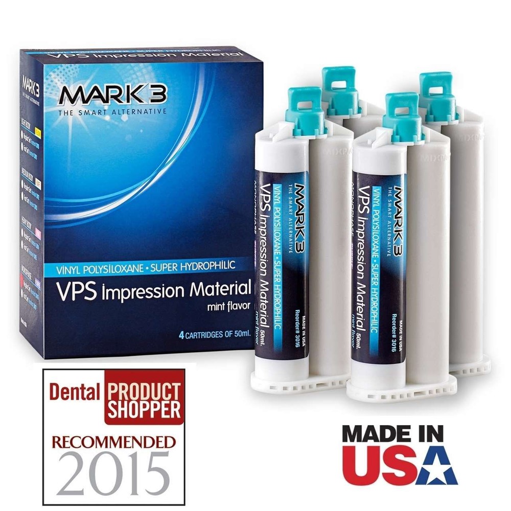 VPS Impression Material 4/Pack, Heavy Body Regular Set, MARK3, 100-3014