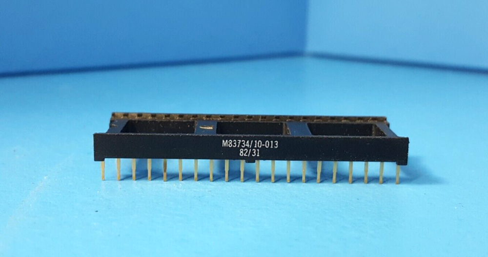 IC SOCKET, 40 PIN DIP SOCKET,M83734/10-013, AUGAT, 2 ROWS, GOLD PIN,