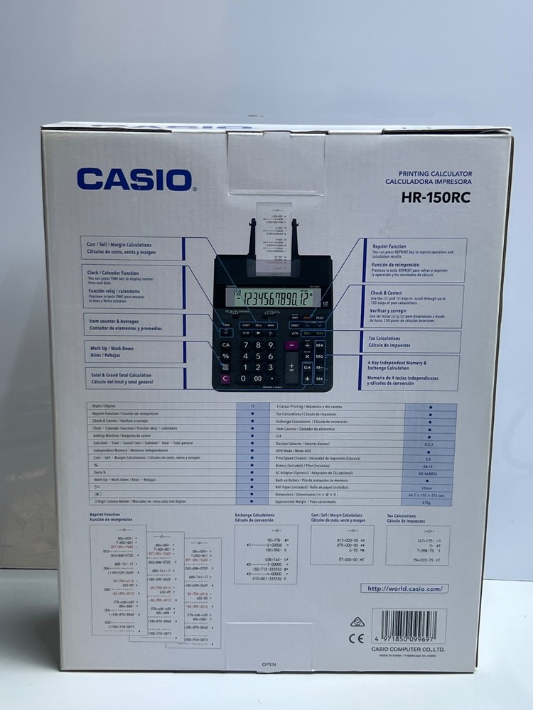 Casio HR-150RC Printing Calculator