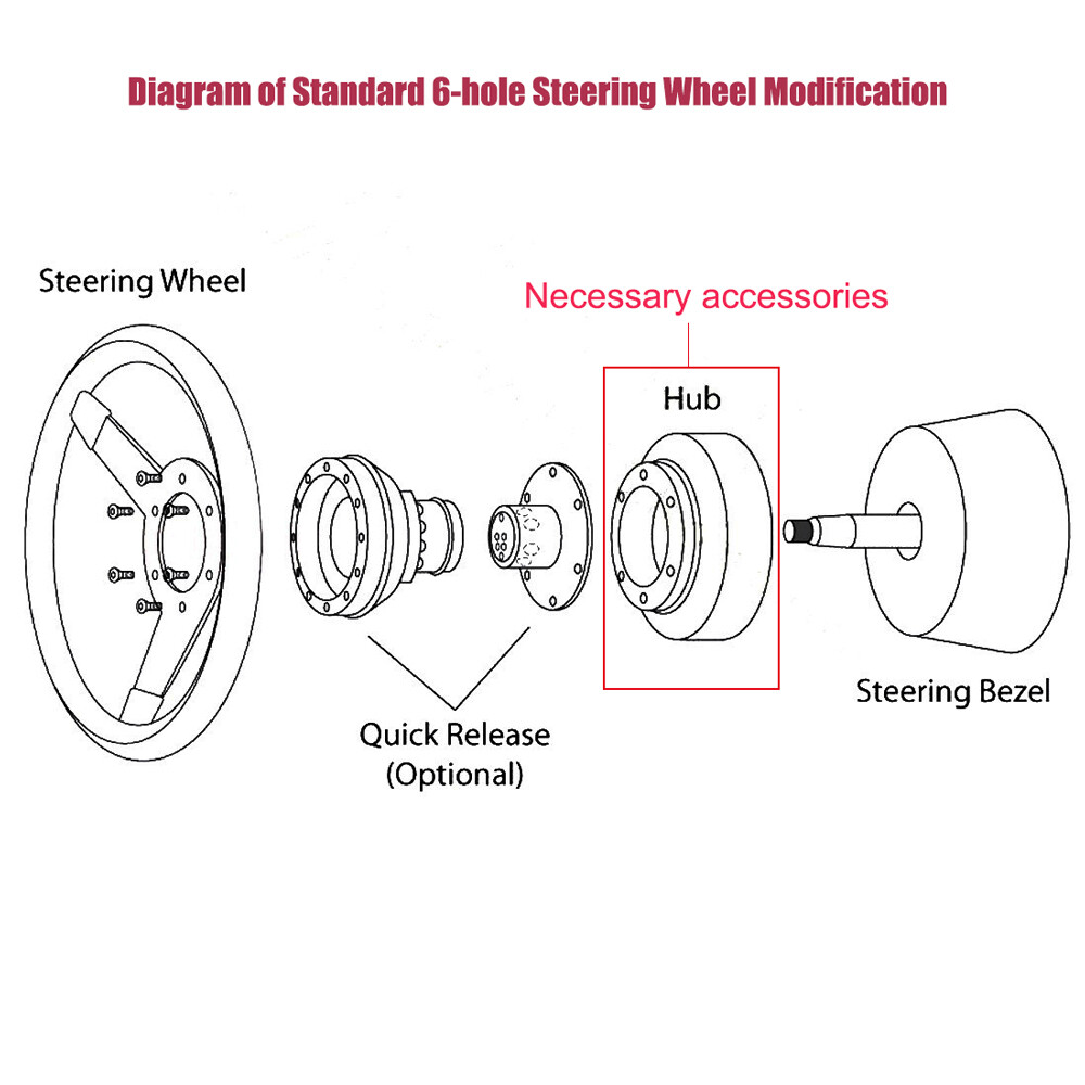 345mm Deep Dish Racing Suede Steering Wheel Middle Finger w/ Quick Release Kit