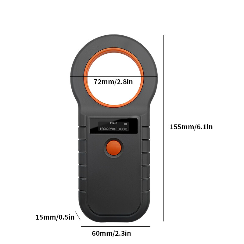 Universal Pet ID Microchip Scanner ISO FDX-B Handheld Animal Chip RFID Reader