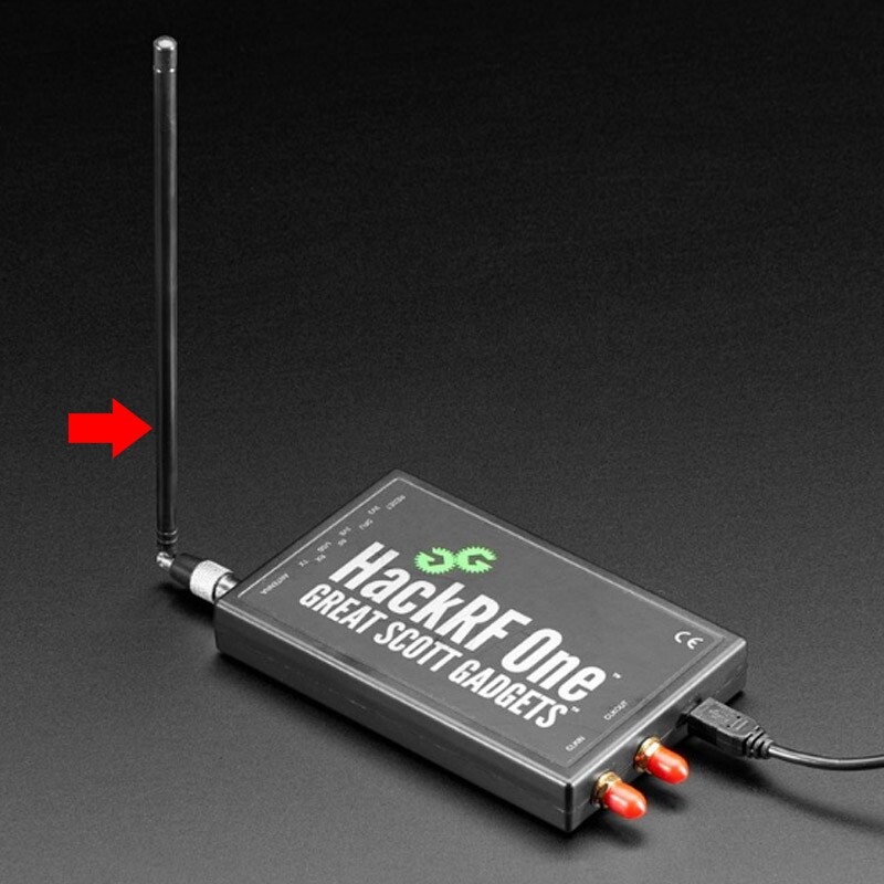 Black Ant500 Telescopic Antenna 75MHz-1GHz For HackRF One Software Defined Radio