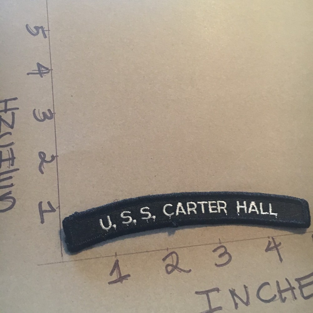 US NAVY SHOULDER STRIP TAB rocker Patch USS Carter Hall