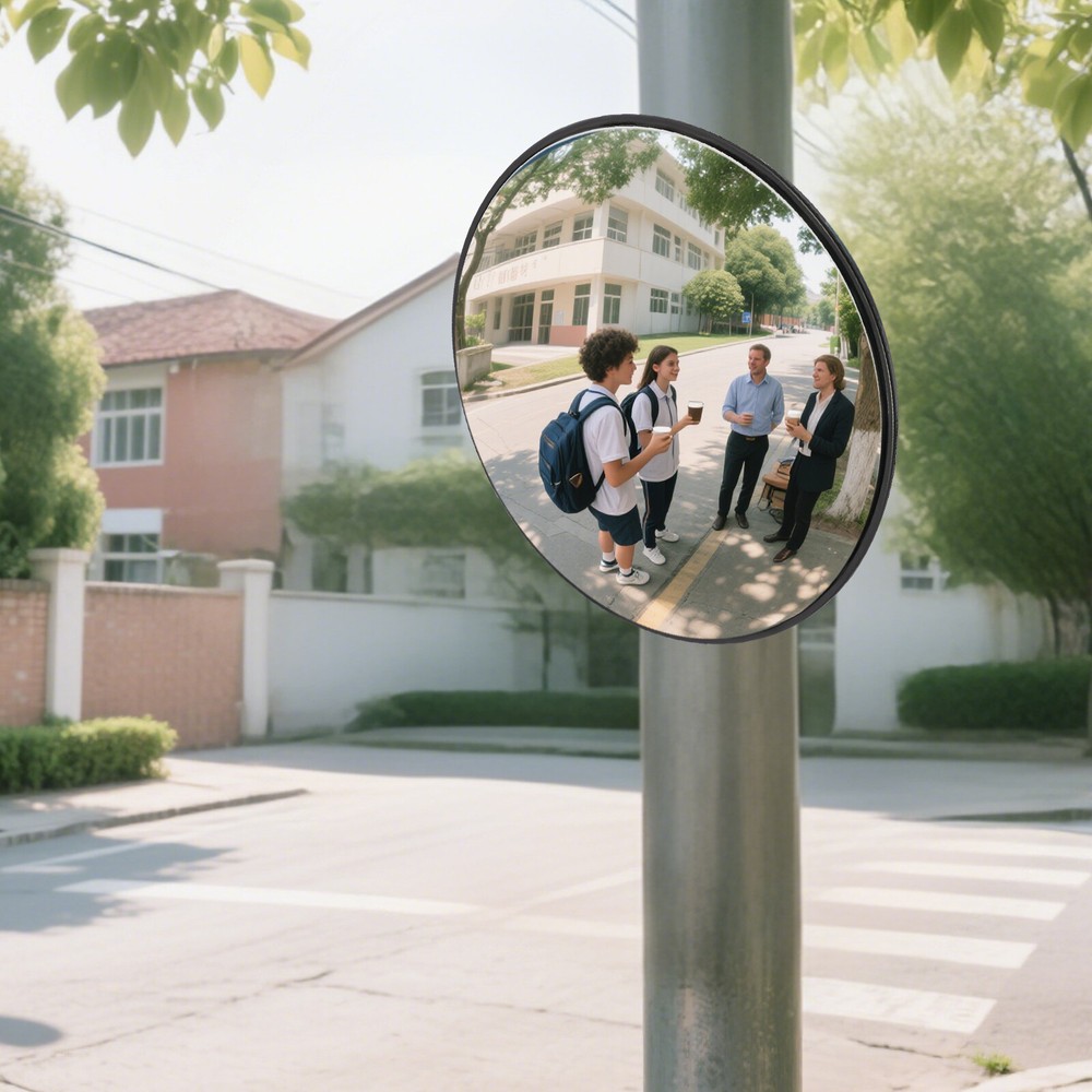 Wide-angle Convex Mirror Driveway Mirror with Fixing Bracket Curved Mirror