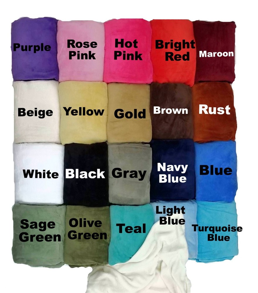 Sumptuous Light Winter Blanket Soft Throw 20 Solid Colors All Bed Sizes New!!!