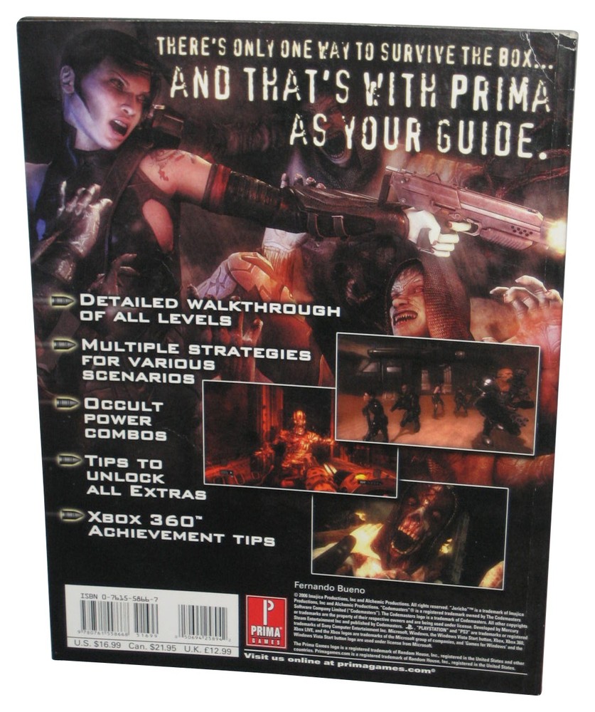 Clive Barker's Jericho Prima Games (2007) Official Strategy Guide Book