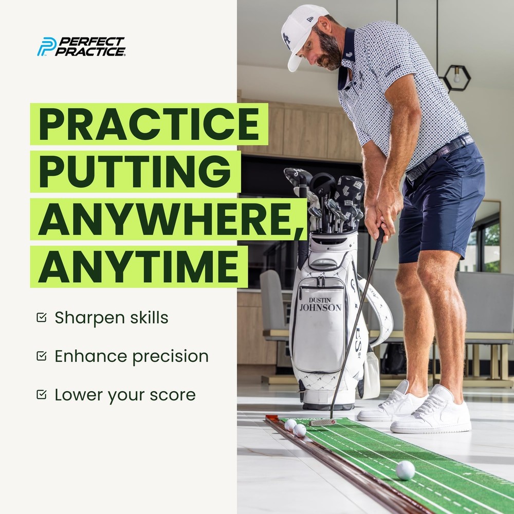 Perfect Practice Standard 9'6" Putting Mat with Mat, Multi-colored