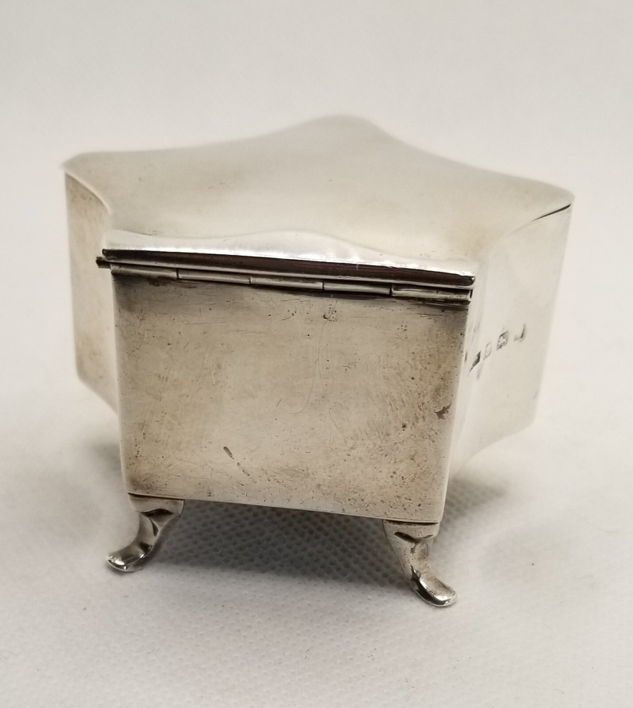 Sterling Star-Shaped Trinket Box 1909