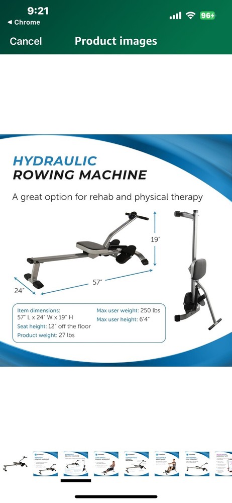 Stamina 35-0123 Inmotion Rower - Silver