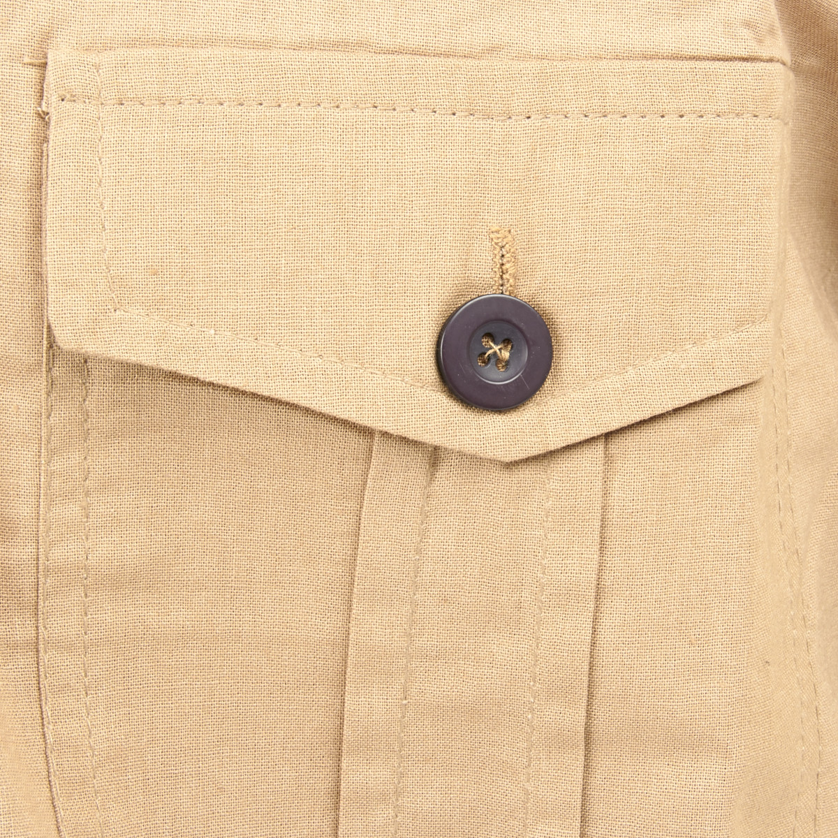 German WWII DAK Light Brown Field Shirt-XXL: US 48+