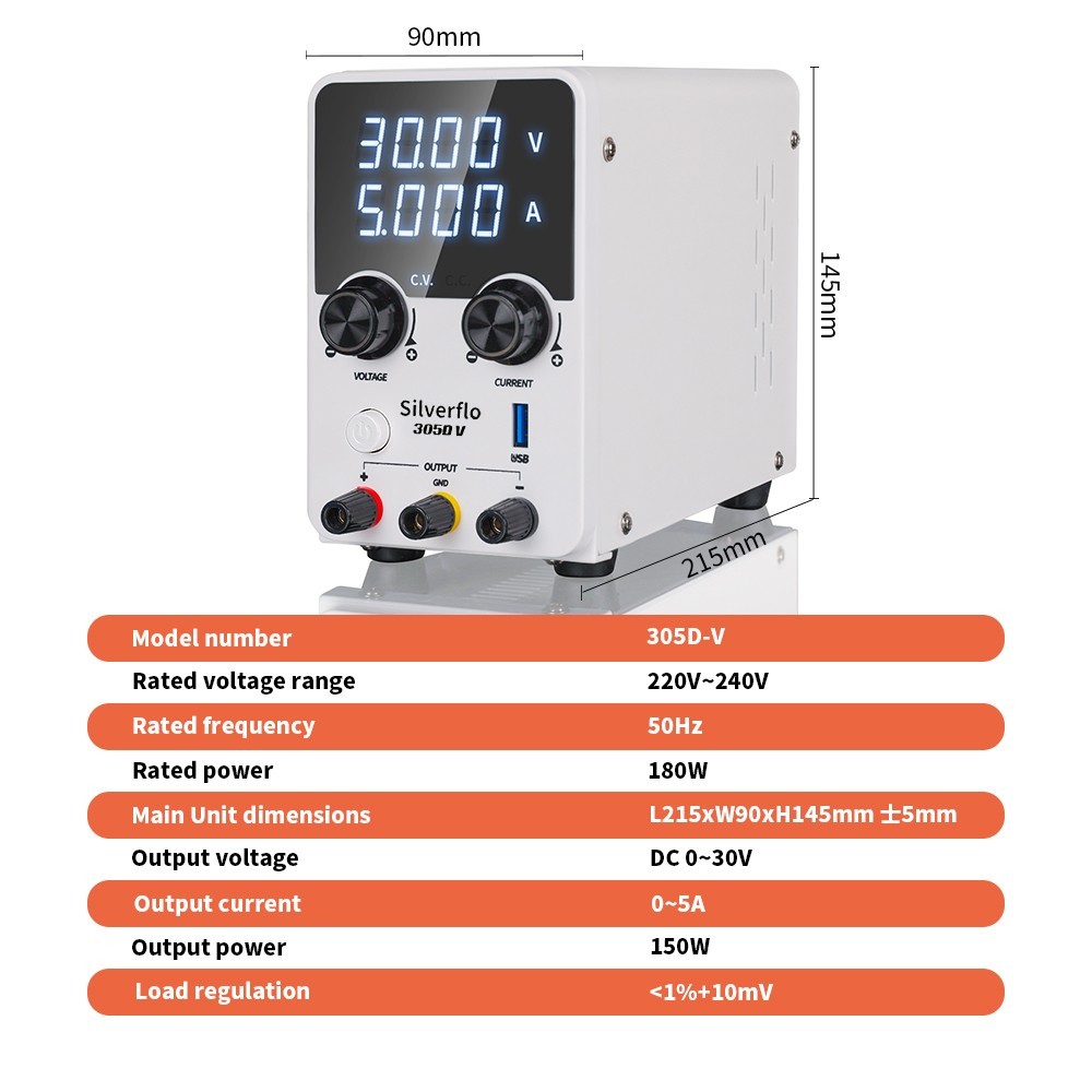 DC power supply Bench Variable Programmable power Source 30V 5A adjustable