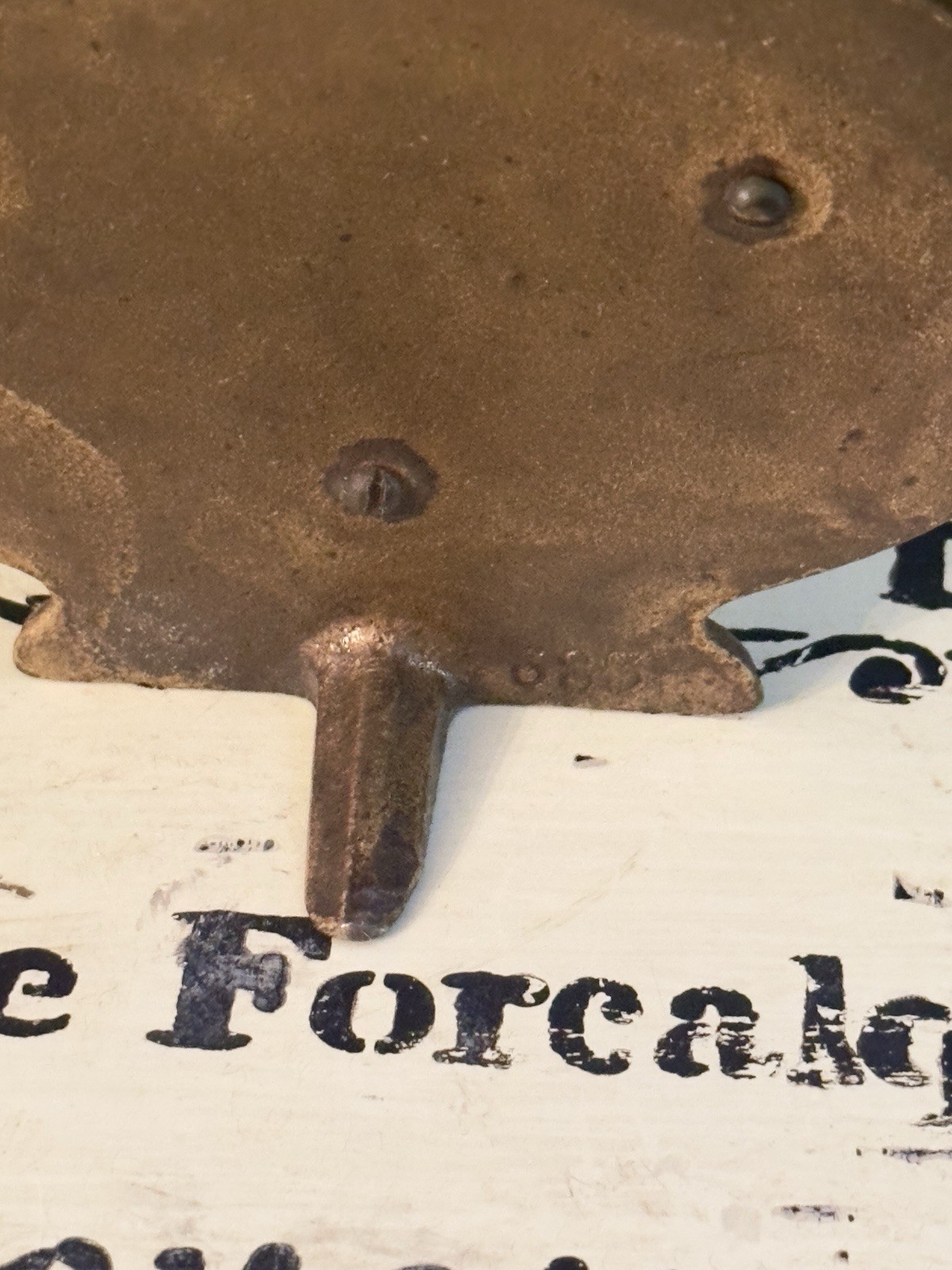 VTG Brass Plated Oval Shape Ornate Engraved Business Card Holder/Desk Accessory