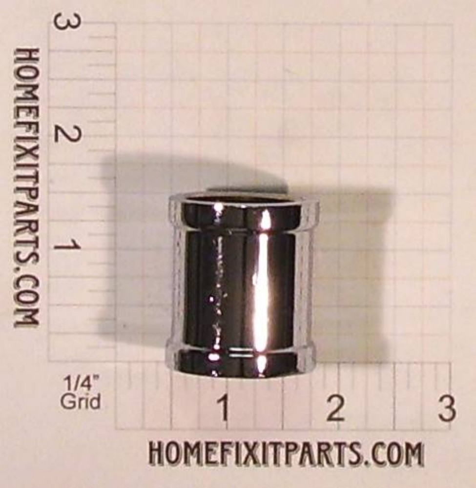 1/2 inch Brass Chrome Plated Coupling NPT