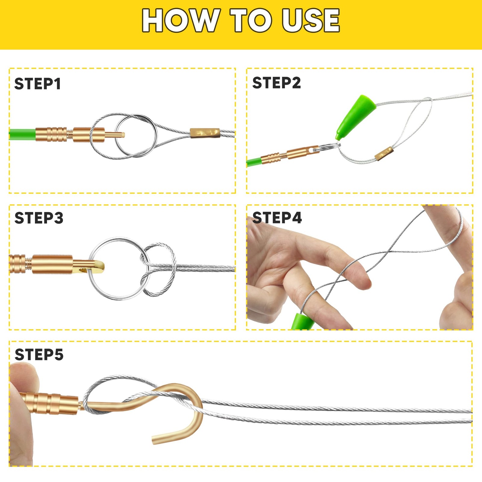 22FT Fiberglass Electrical Wire Running Kit, Wire Fishing Tools Fish Tape Wire