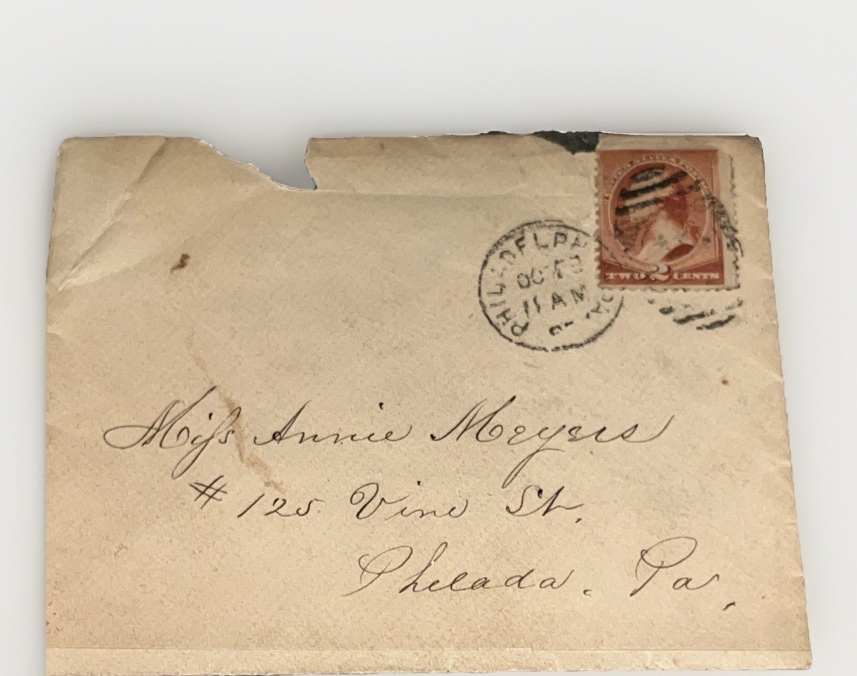 SET OF 4 US CIVIL WAR ERA COVERS 1862-1864 2c & 3c STAMPS PHILADELPHIA POSTMARKS