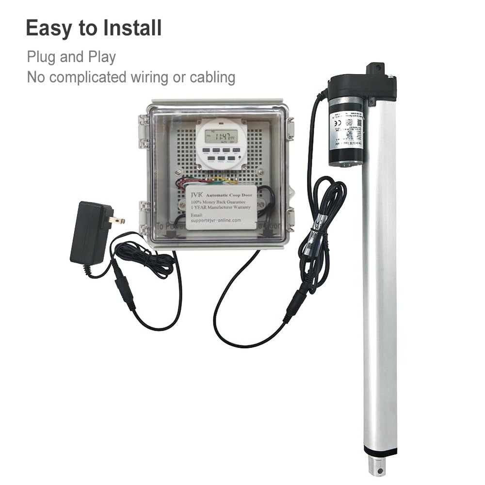 JVR Automatic Chicken Coop Door Opener with Timer, Small, Timer Version