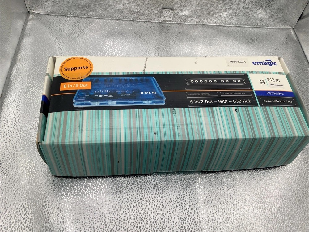 NEW Emagic AM6|2 6/2 MIDI USB Audio Interface Hub Software CD Manual Box