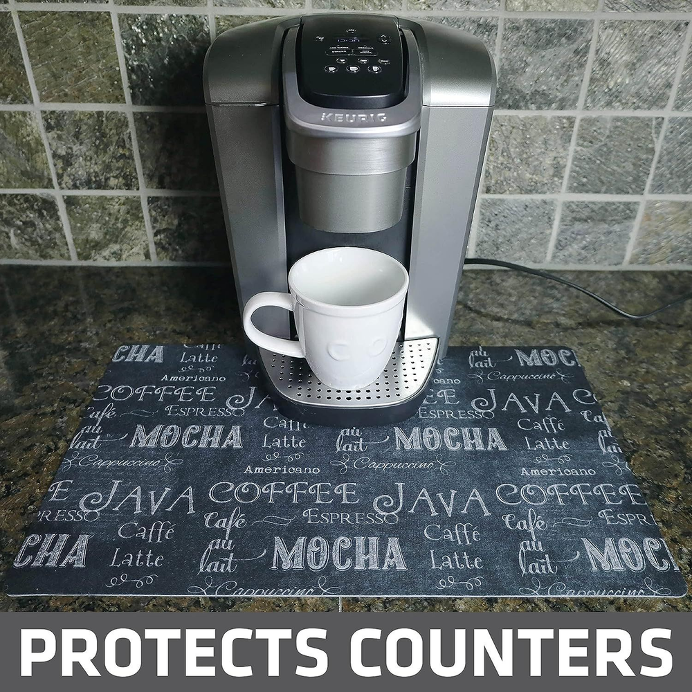 Drymate Coffee Maker Mat, (Coffee Station Bar Accessory) Protects Kitchen...