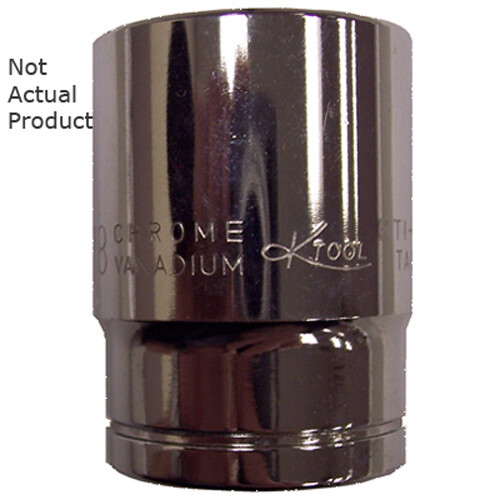 K Tool 23120 Chrome Socket, 1/2" Drive, 5/8", 6 Point, Shallow