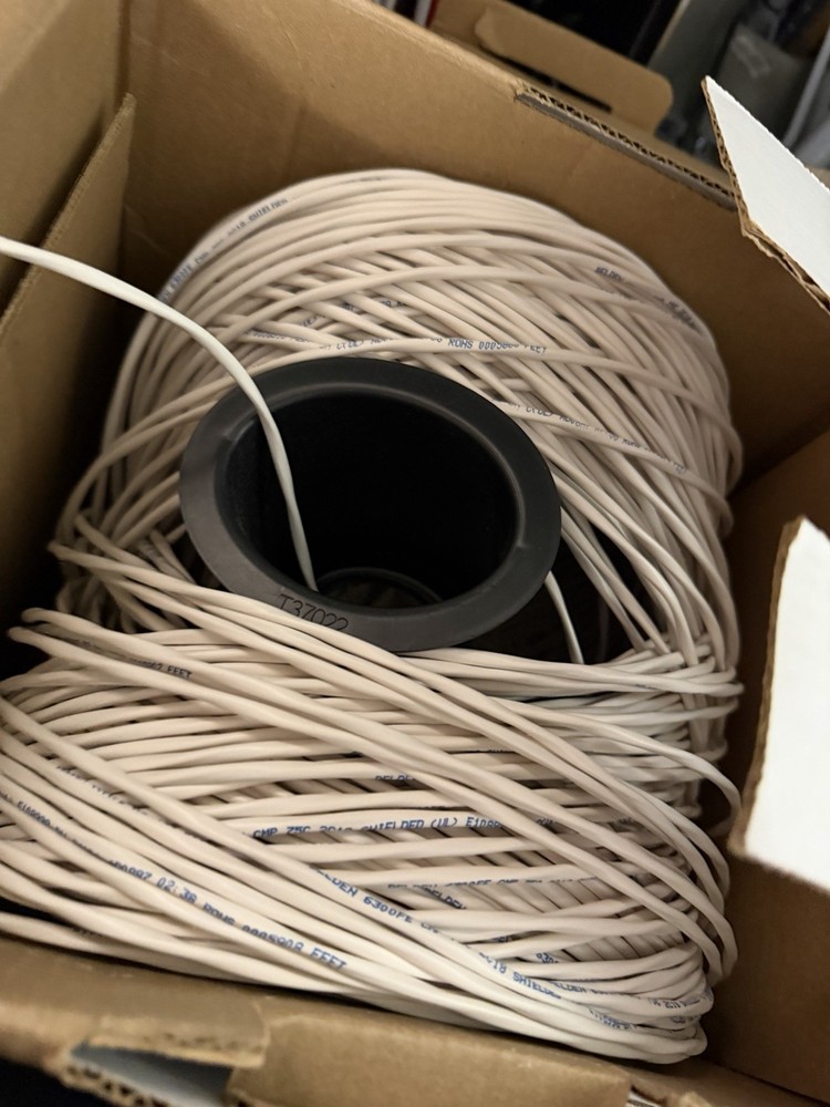 Belden 6300FE 877 Shielded 18AWG CMP Plenum Cable – ~600ft Open Box