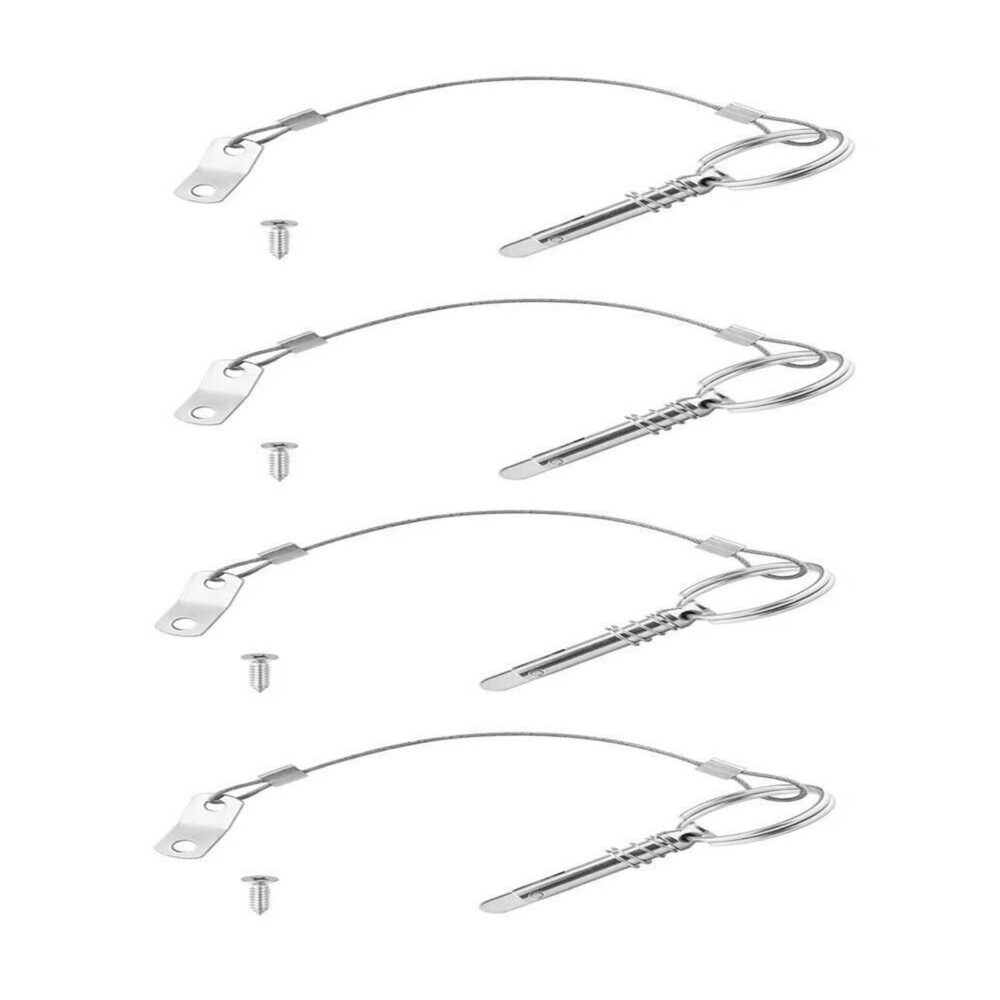 4PC Quick Release Pin w/Toggle Spring Boat Top Fitting Saltwater Corrosion Proof