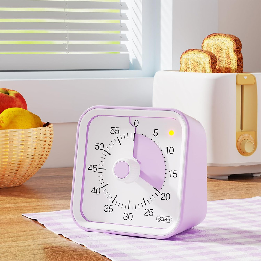 Visual Timer for Kids with Pause Function, 60 Minute Countdown Timer for Kids De