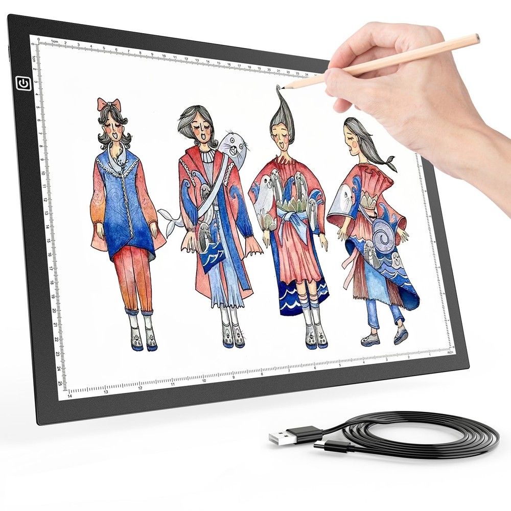 A4 LED Light Box Adjustable Light Table Board Tracing Light for Drawing