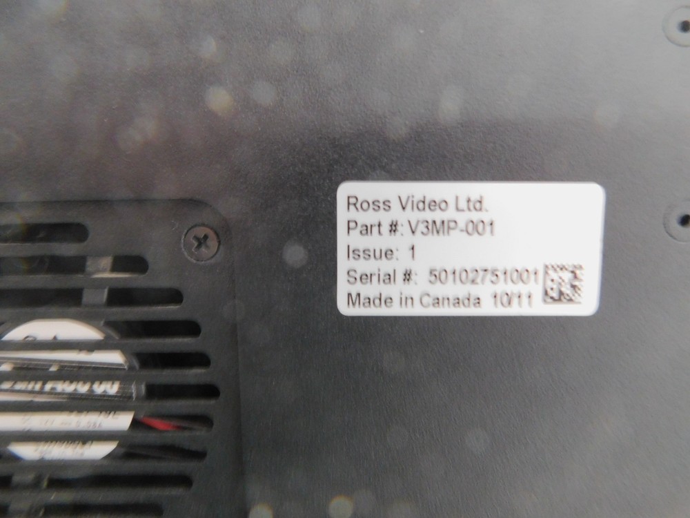 Ross Vision 3 V3MP-001 Control Panel (Please Read)