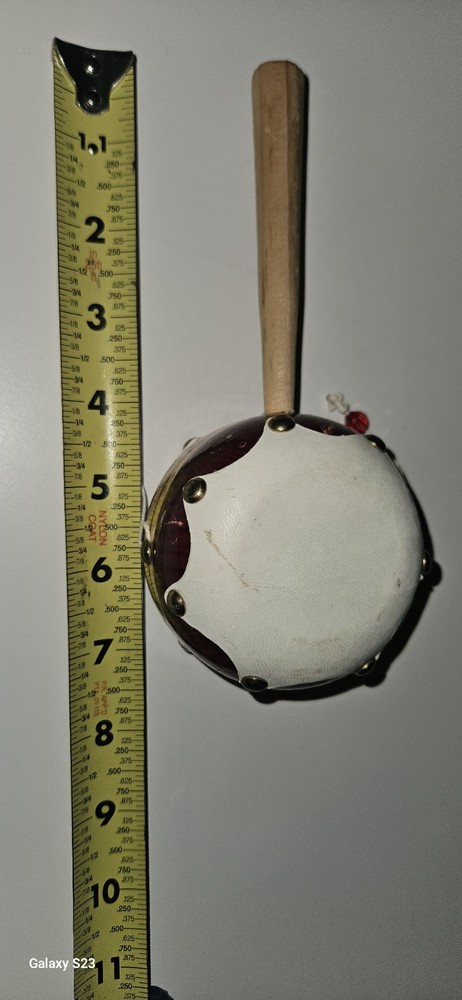 Decorative Mexican Spinning Drum/Monkey Drum 7.5"
