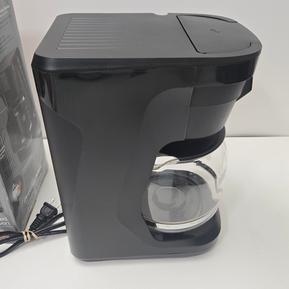 Proctor Silex 12 Cup Durable Compact Coffee Maker Glass Space Saving Auto Pause