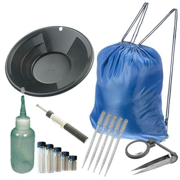 10" Black Gold Pan Panning Kit