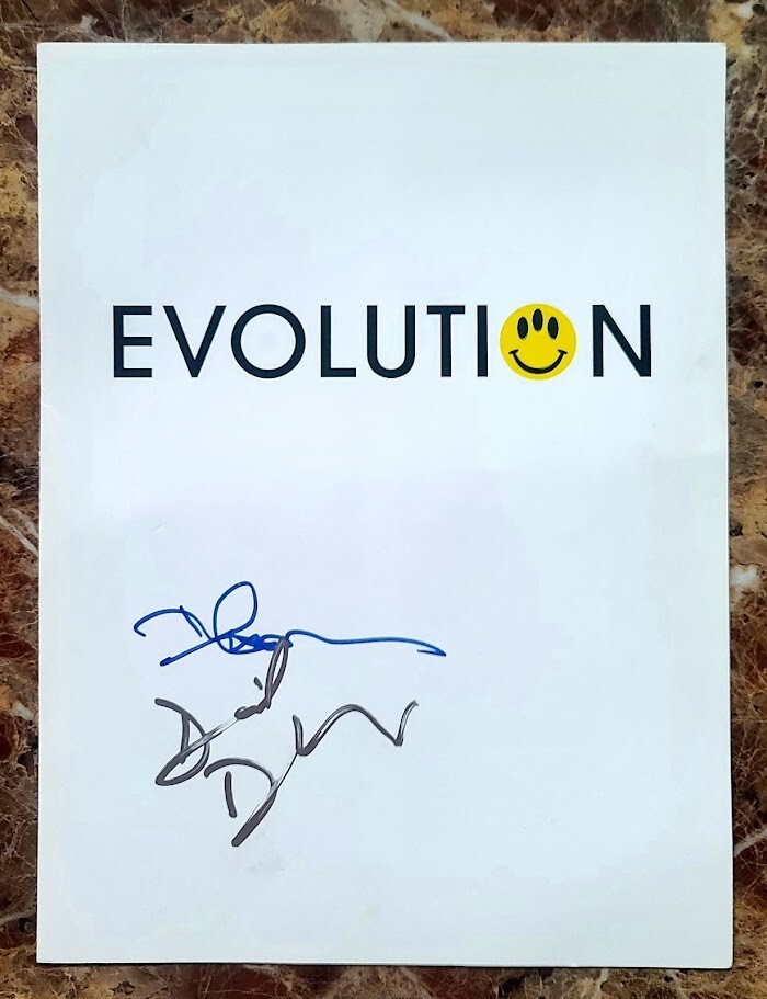 2001 Evolution Ivan Reitman & David Duchovny signed press folder