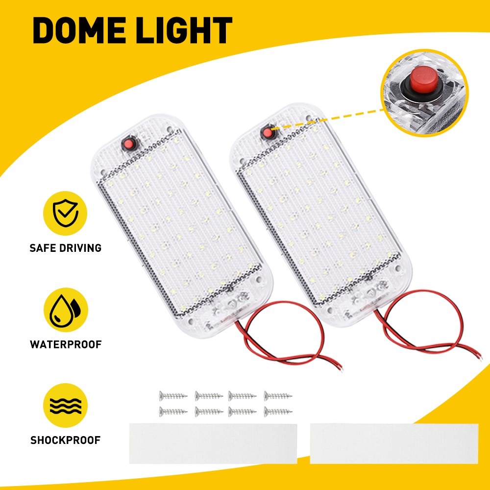 2 Pack 12V Led RV Ceiling Dome Light LED Interior Lighting for Trailer Camper RV