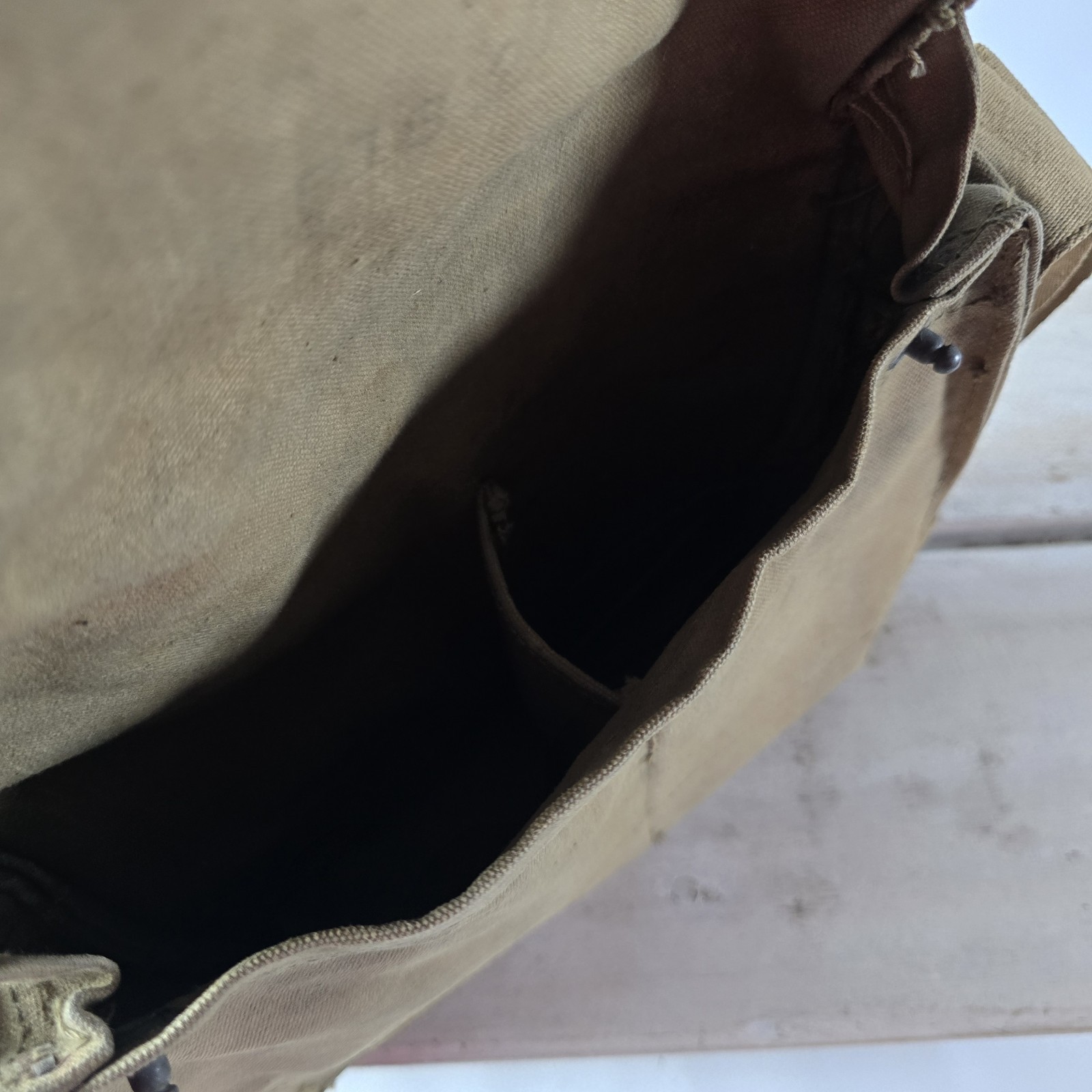 ORIGINAL WWI US ARMY M1917 SBR GAS MASK CARRY BAG-NAMED