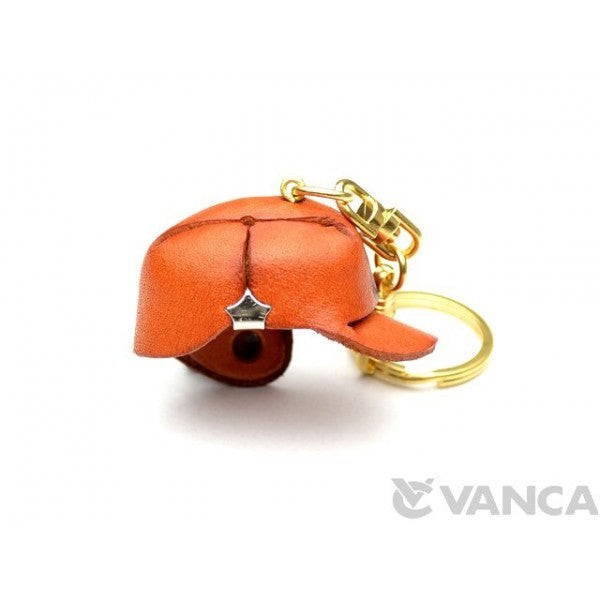 Baseball Helmet Leather Keychain(L)