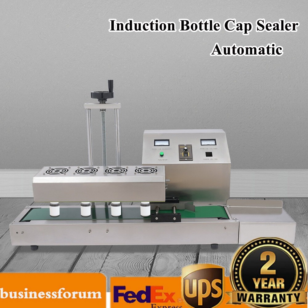 20-100mm Bottle Cap Automatic Sealer Continuous Induction Sealing Machine 1800W