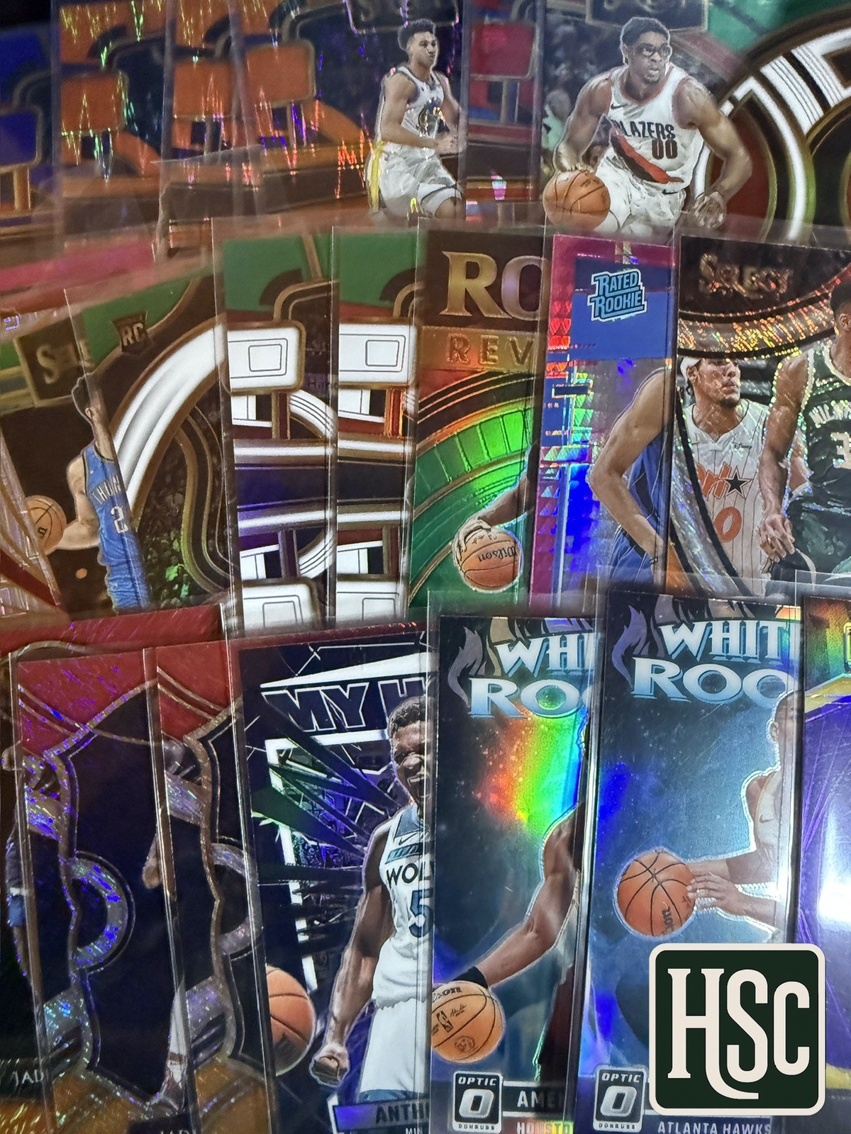 Basketball NBA - 100 Card Lot - Rookies, Parallels, Memorabilia, Autos, Numbered