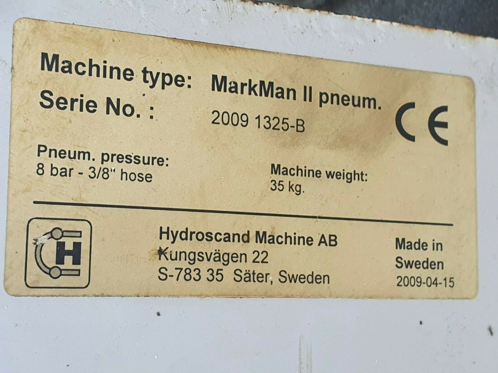 HYDROSCAND MARKMAN II P Pneumatic Ferrules Marking Machine - Before Swaging