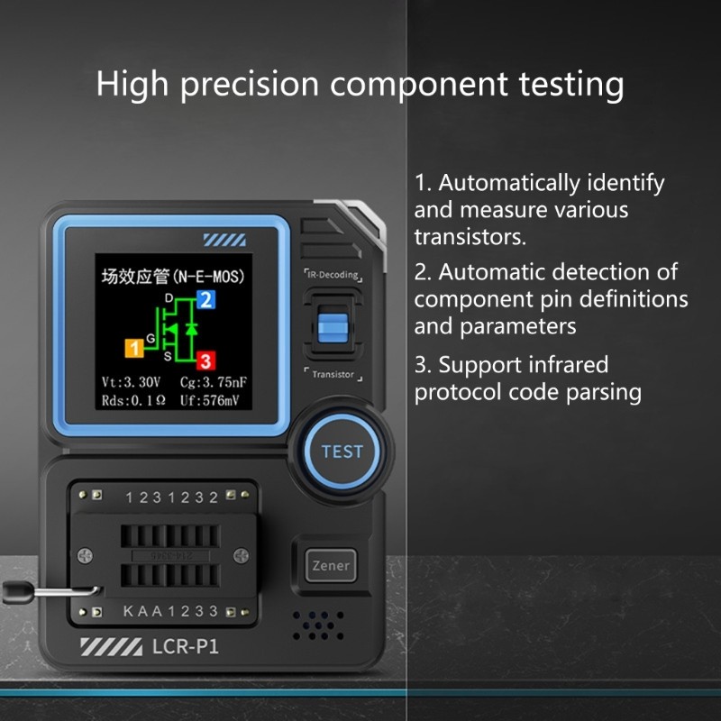 Multimeter Diode Triode Capacitance Resistance Inductance Battery Tester