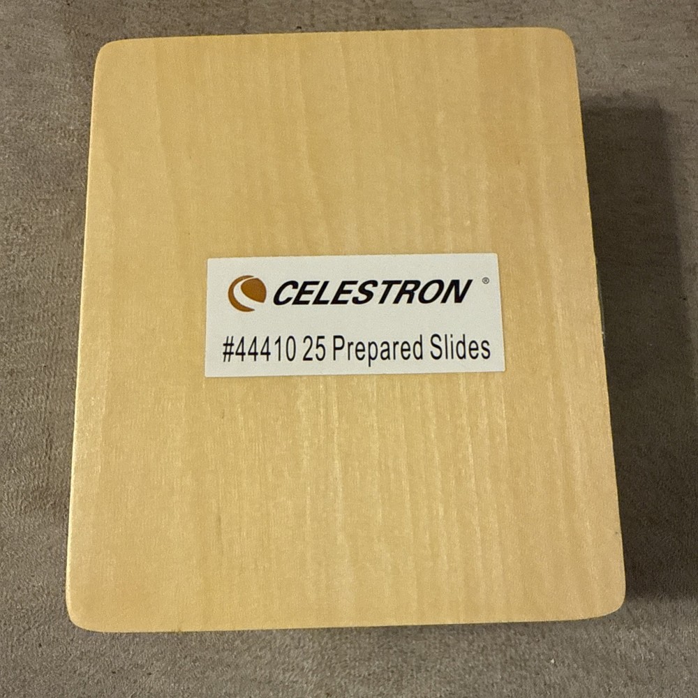 Celestron 25 Prepared Microscope Slide Kit with Storage Case - Celestron #44410