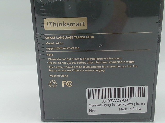 IThinksmart AI 6.0 Black 2-Way Instant Language Translator