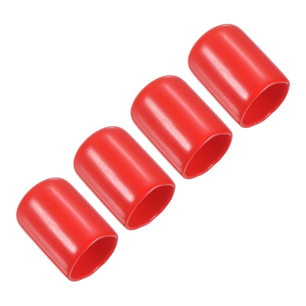 13mm Billiard Tip Cover, 4pcs Rubber Billiard Tool, Red
