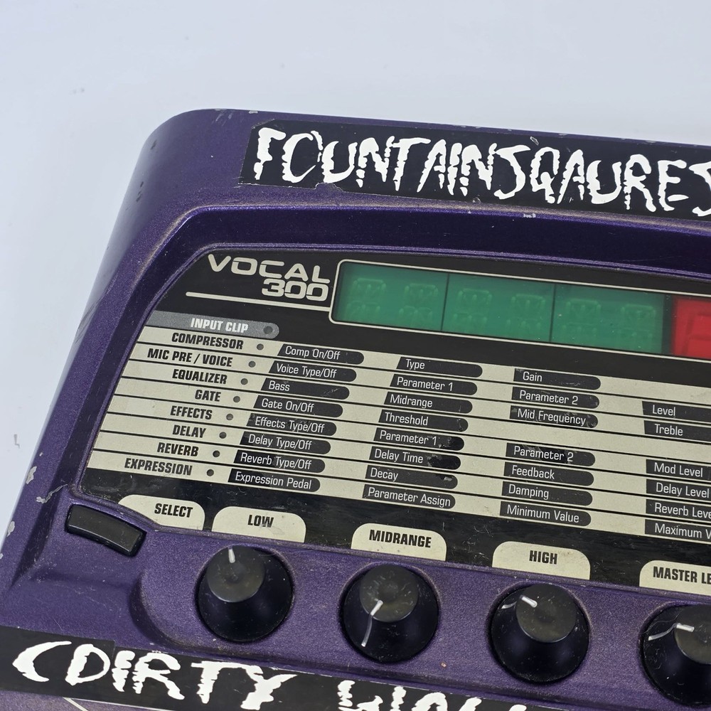Used Digitech Vocal 300 Vocal Effects Processor Pedal NO Power Supply