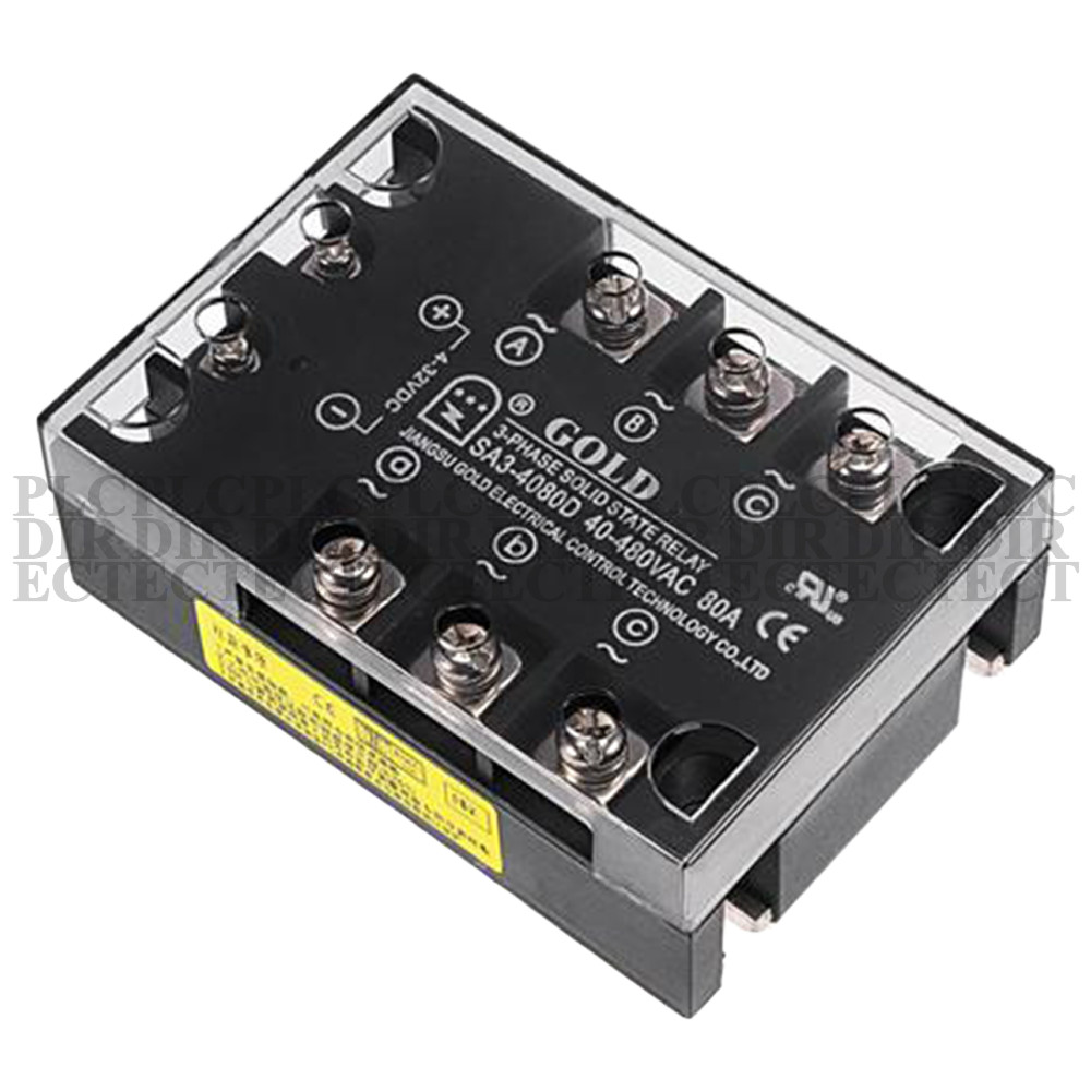 NEW Gold SA3-4080D AC Solid State Relay 3-phase 80A 3-32VDC