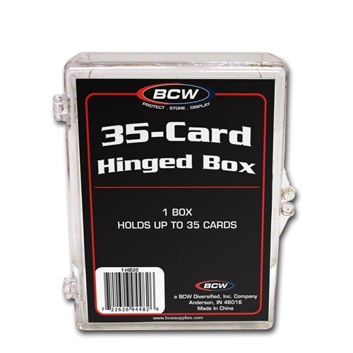 10 BCW 35 count Hinged Plastic Baseball Trading Card Boxes hinge protector box