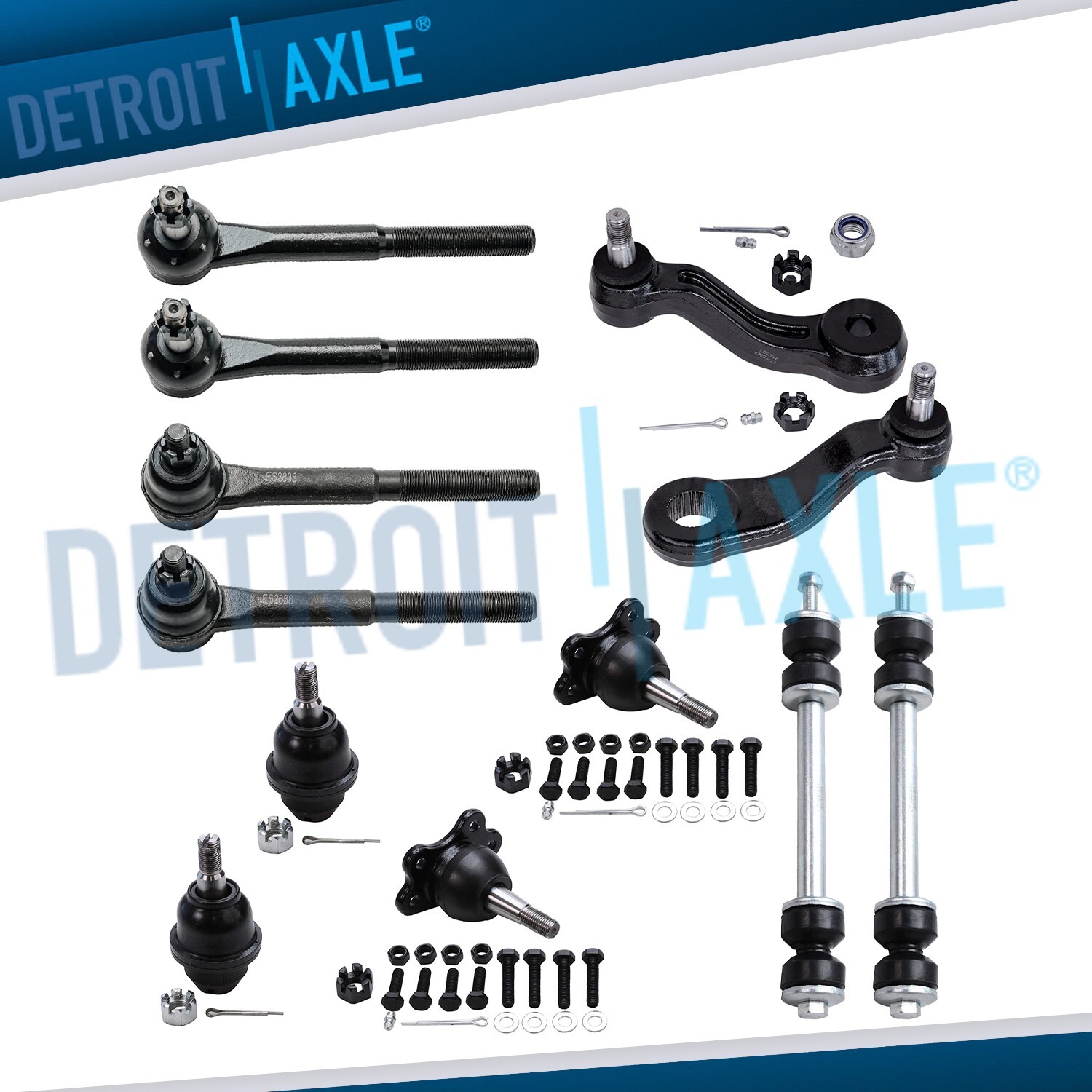 12pc 4WD / 4x4 Front Suspension End Kit for Chevy GMC K1500 K2500 Tahoe Yukon