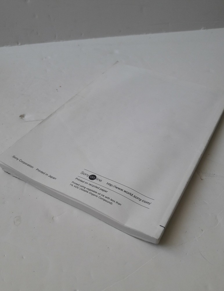 Sony INSTRUCTION /MANUAL BOOK - FOR SONY DSR 150